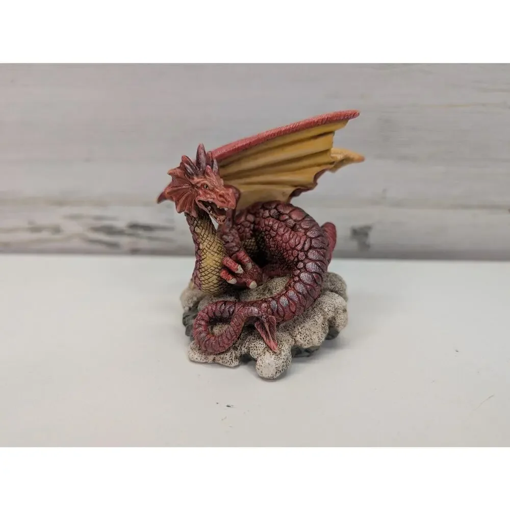 Summit Collection Red Dragon Figurine Resin Statue Fantasy‎ Decor Winged Mini